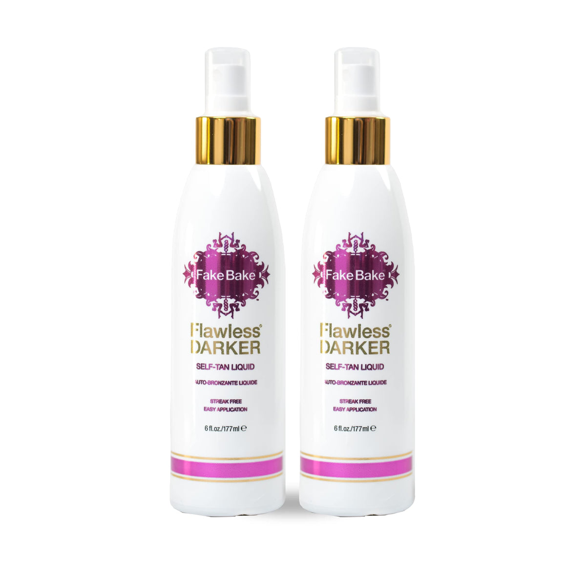 Fake Bake self tanning liquid flawless darker bottle pour for even application