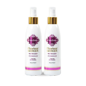 Fake Bake self tanning liquid flawless darker bottle pour for even application
