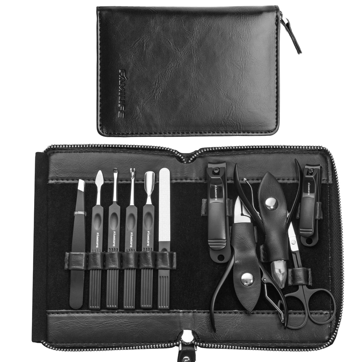 FAMILIFE 11-in-1 nail care kit full set for home grooming.