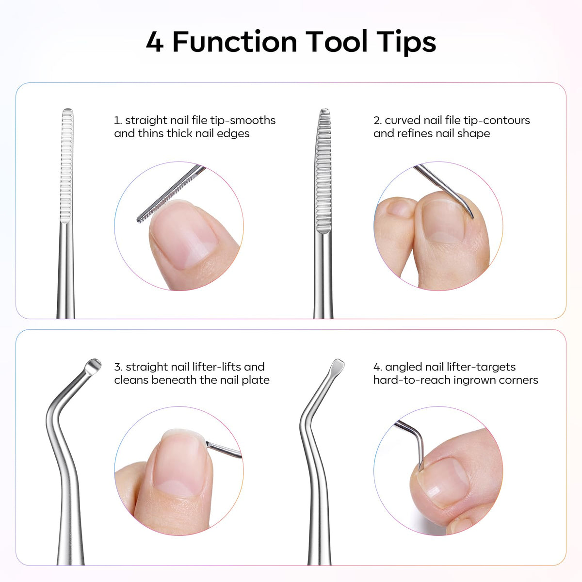 FAMILIFE cuticle nippers in stainless steel for clean, accurate trimming.