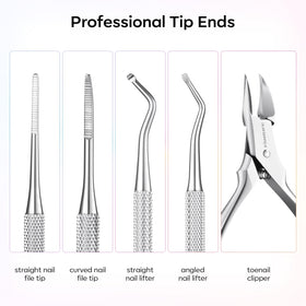 FAMILIFE ingrown nail file double-ended for detailing and smoothing edges.
