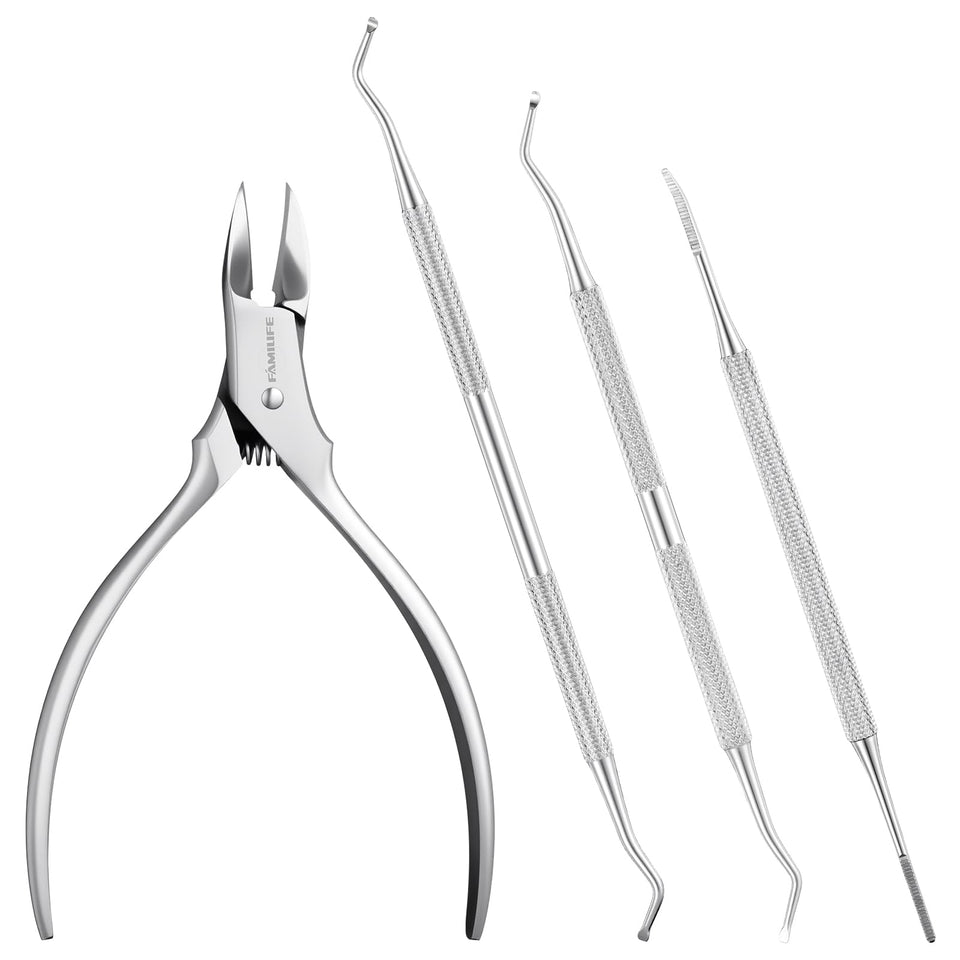 FAMILIFE ingrown nail lifter deep under nail edge for gentle lifting.