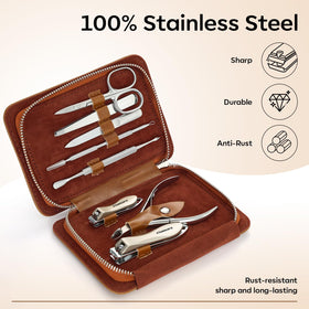 FAMILIFE nail clippers in stainless steel for precise trims.
