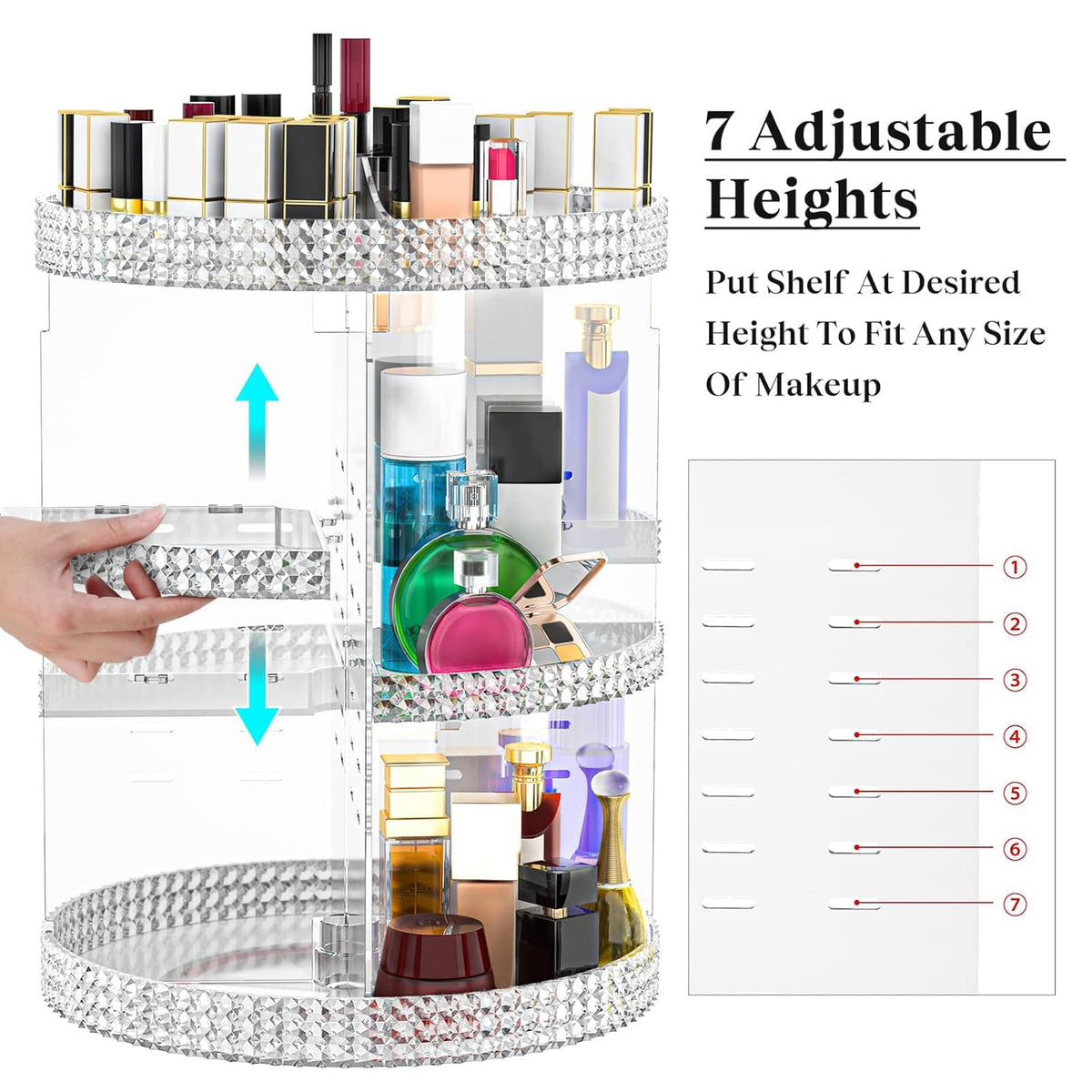 Femitree vanity and bathroom storage solution organized cosmetics perfumes and skincare neatly