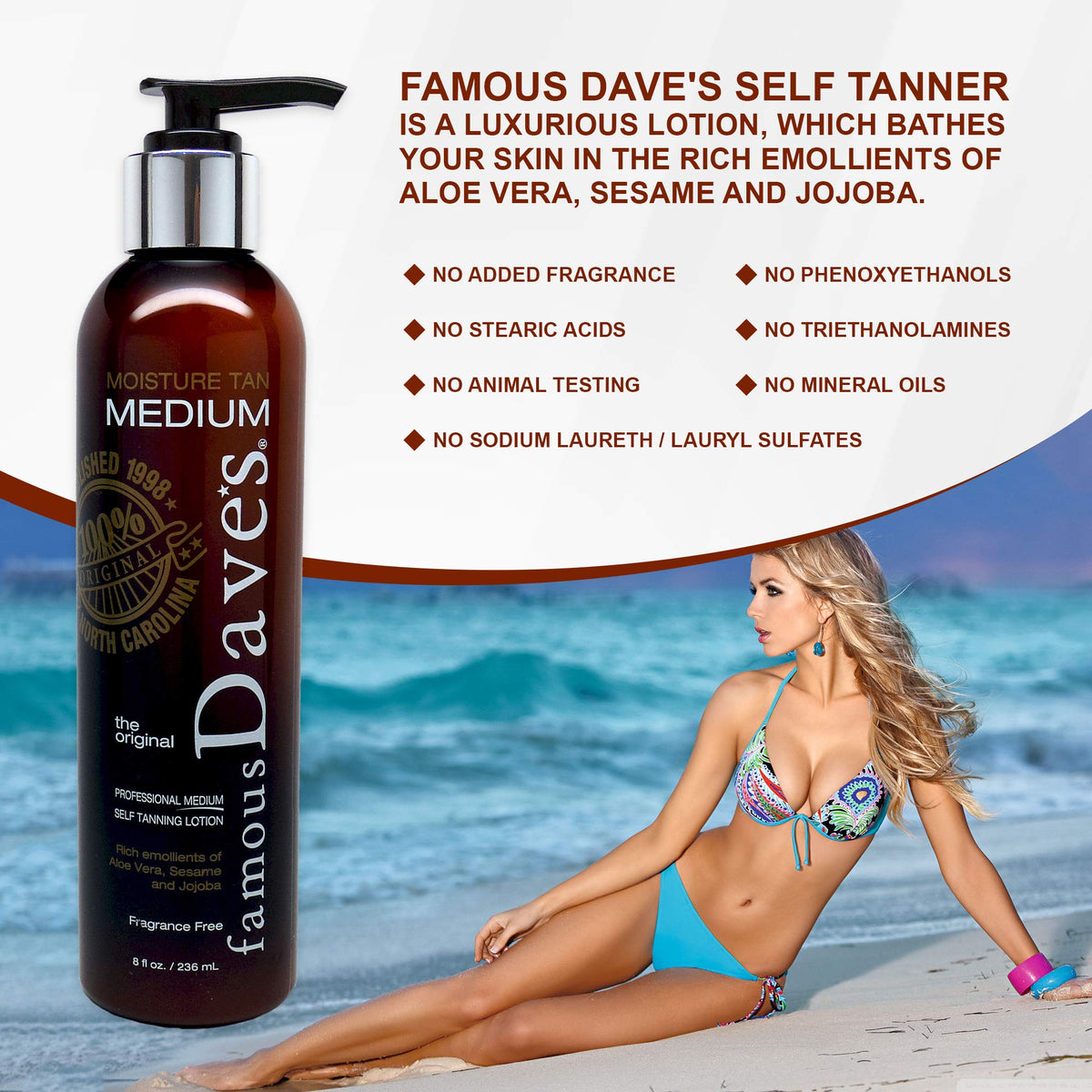 Famous Dave's Tanner creamy application demonstrates smooth texture for uniform color.