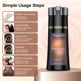 Famyu beard darkening chestnut brown result for cohesive look.