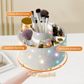 Fanado Bling 360° rotation for easy access to brushes and cosmetics