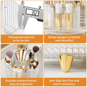 Fanado compact desk makeup storage fits small countertops and vanities