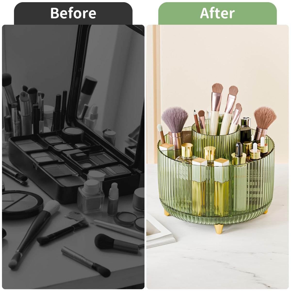 Fanado gift box packaging makes a ready to gift cosmetic organizer.