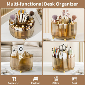 Fanado five-compartment organizer neatly stores brushes, lipstick, and skincare.