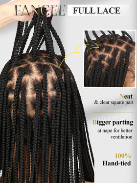 100% hand-tied braids for authentic movement.