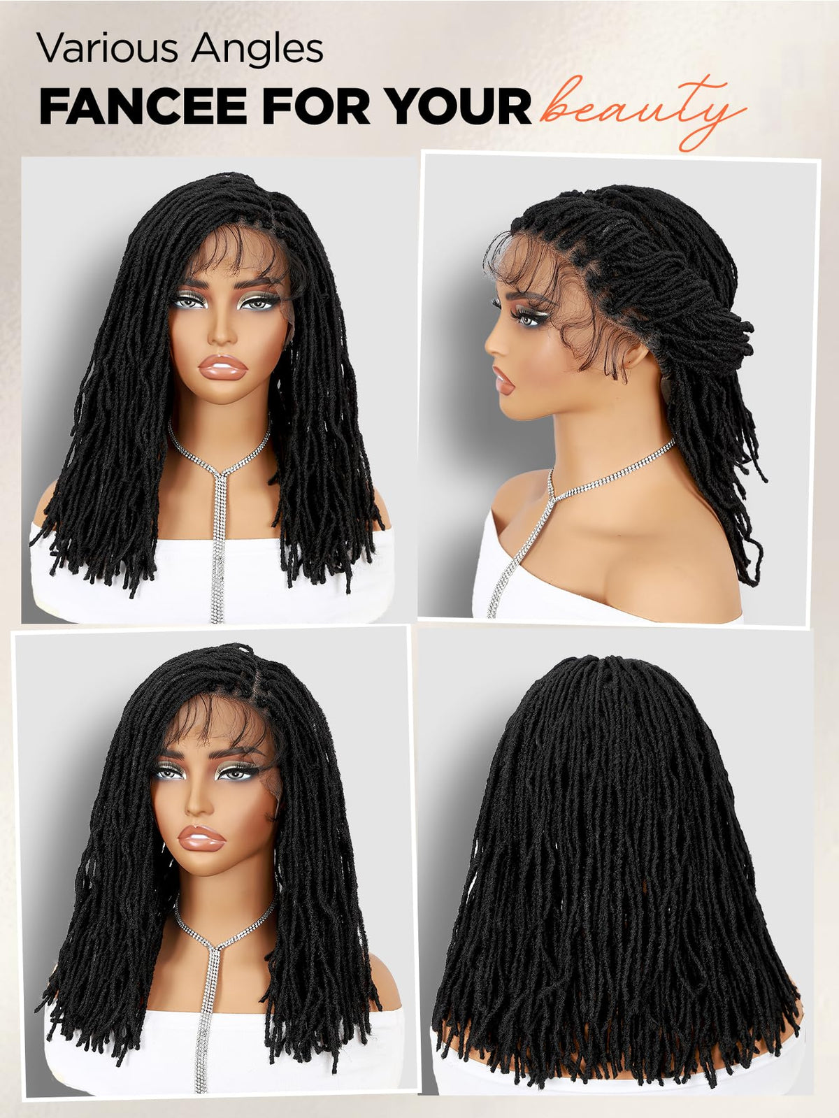 FANCEE versatile styling options: bun, ponytail, or half-up looks.