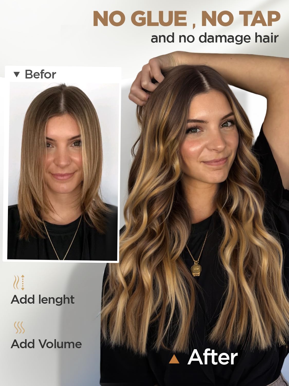 FANCEE Micro bead simulated scalp extension recreates hairline realism.