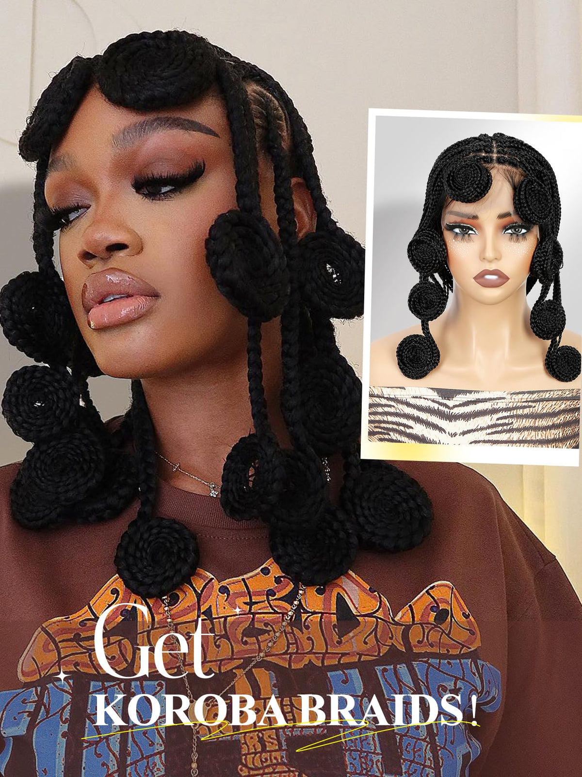 Includes wig cap and random gift for styling.