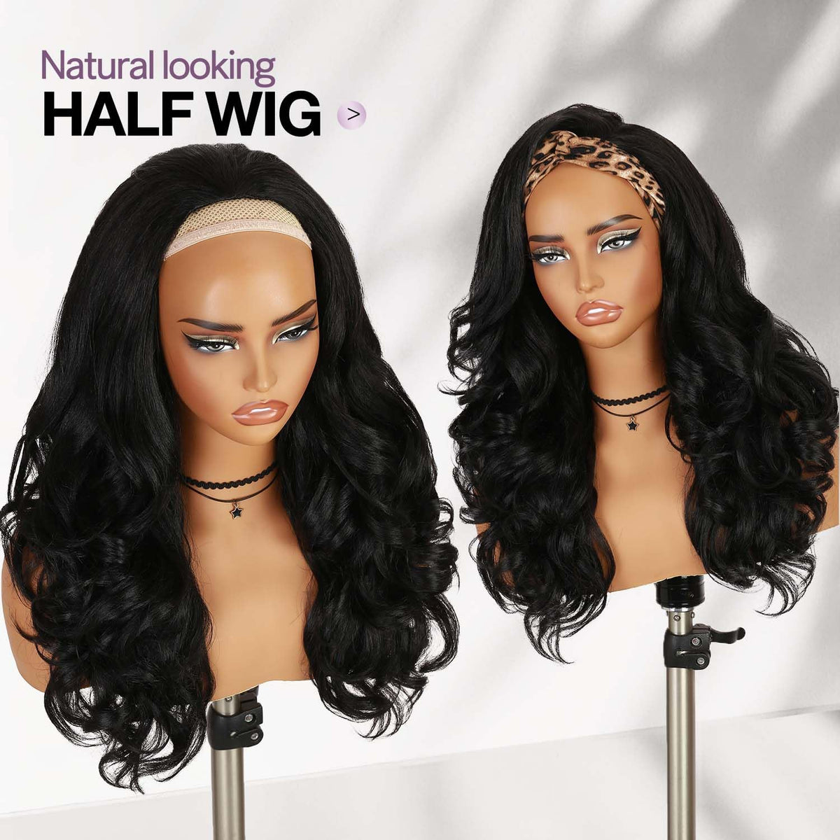 FANCEE Yaki Curly Half Wig provides all-day comfort and secure styling.