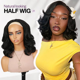 FANCEE Yaki Curly Half Wig designed for Black women