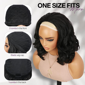 FANCEE Yaki Curly Half Wig made with synthetic fibers for curl retention