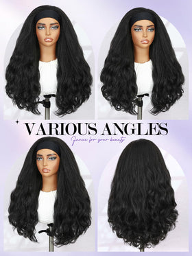 FANCEE Yaki Wavy Headband Wig low-maintenance daily care