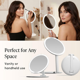 Fancii Abigail height-adjustable mirror for comfortable viewing angles.
