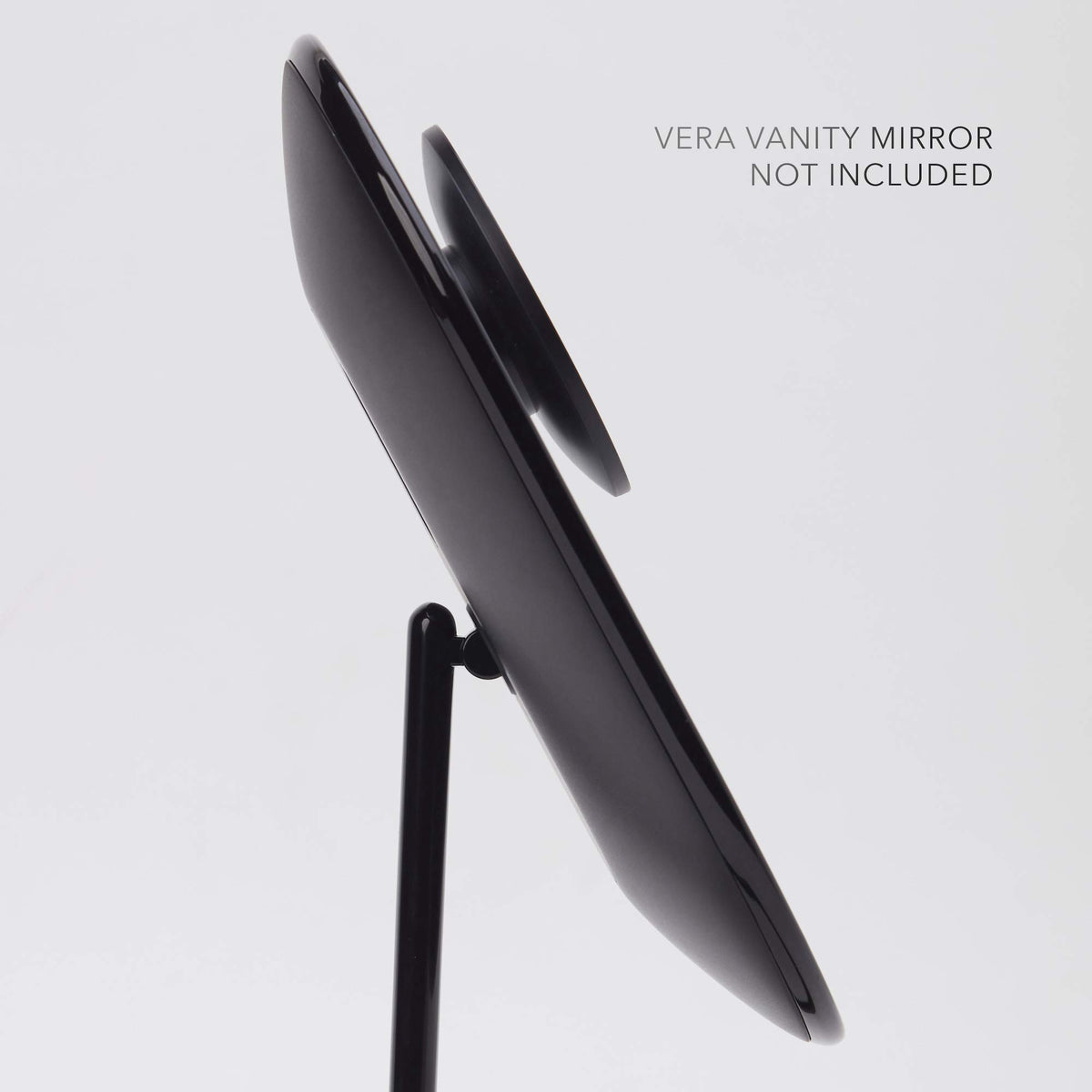 Fancii Lara obsidian finish bezel adds sleek vanity aesthetics.