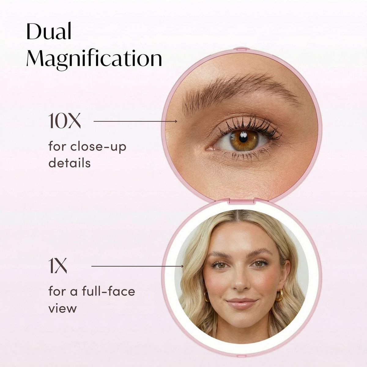 Fancii Mini Taylor mirror rechargeable for ready touch-ups anywhere.