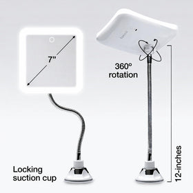 Fancii Mira 2 Plus cordless mirror for clutter-free vanity.