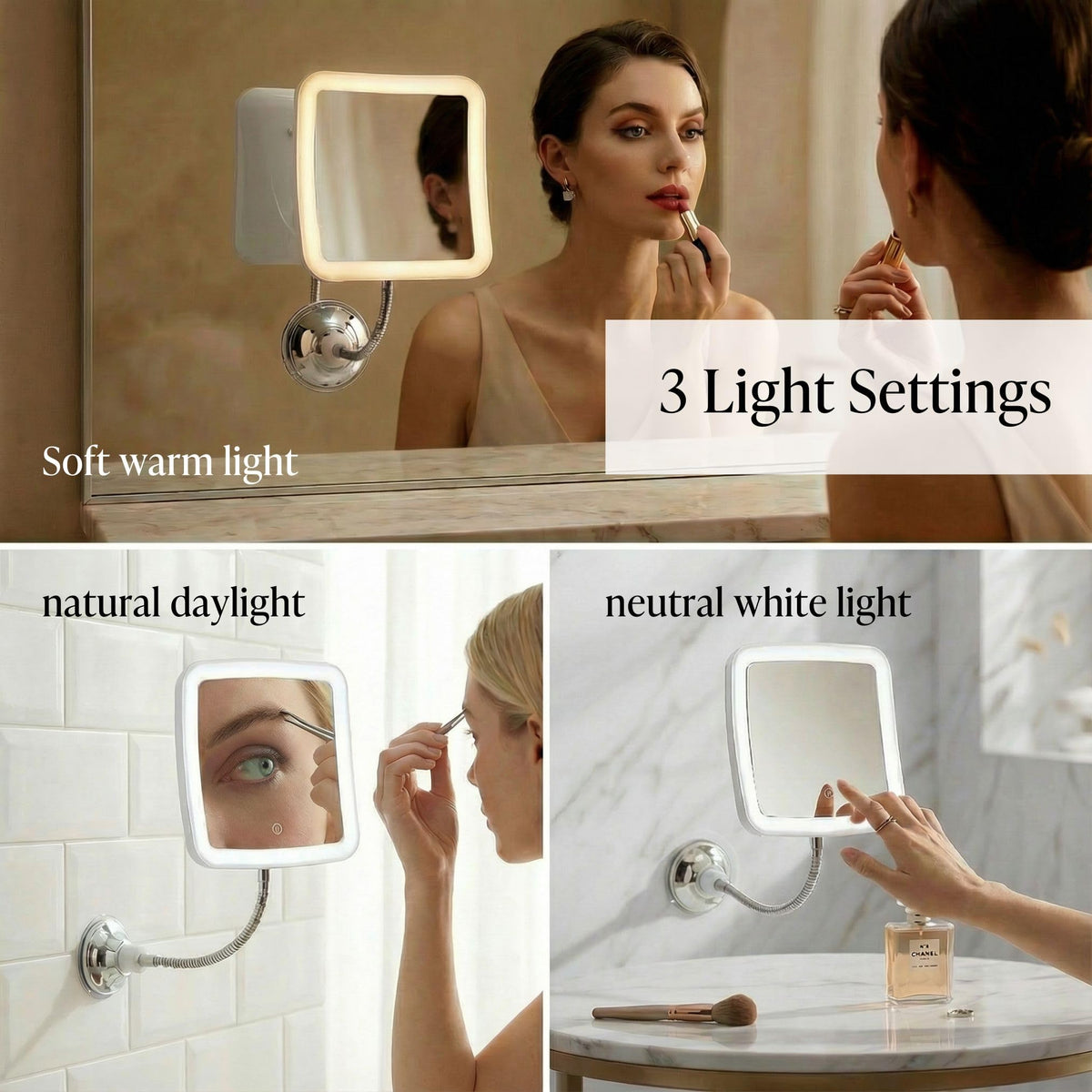Fancii Mira 2 Plus locking suction cup mounting on smooth surfaces.
