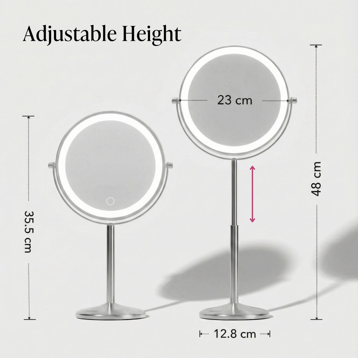 Fancii rechargeable mirror offers cordless use up to 12 hours.