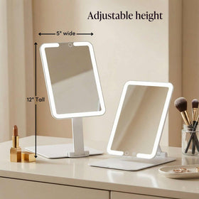 Nora Mini USB rechargeable mirror with included charging cable for convenient power.