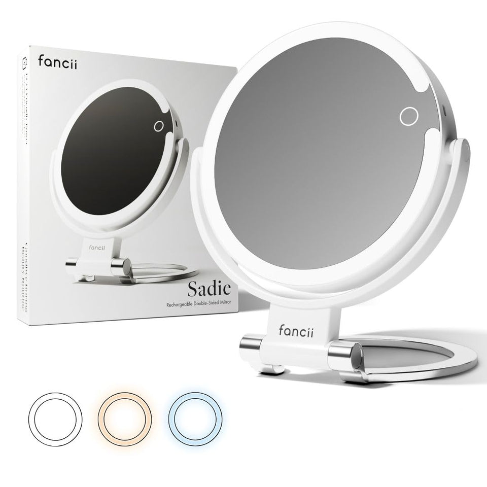 Fancii Sadie 10x magnifying mirror detail view for precise eyeliner application.