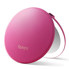 Fancii Taylor compact travel mirror with light, closed for easy portability and quick touch-ups.