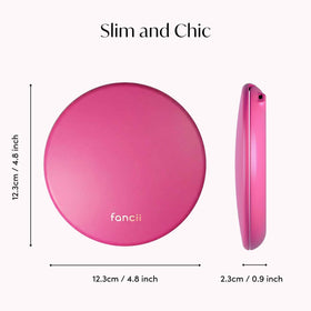 Fancii Taylor portable mirror fits in a purse for travel and touch-ups.