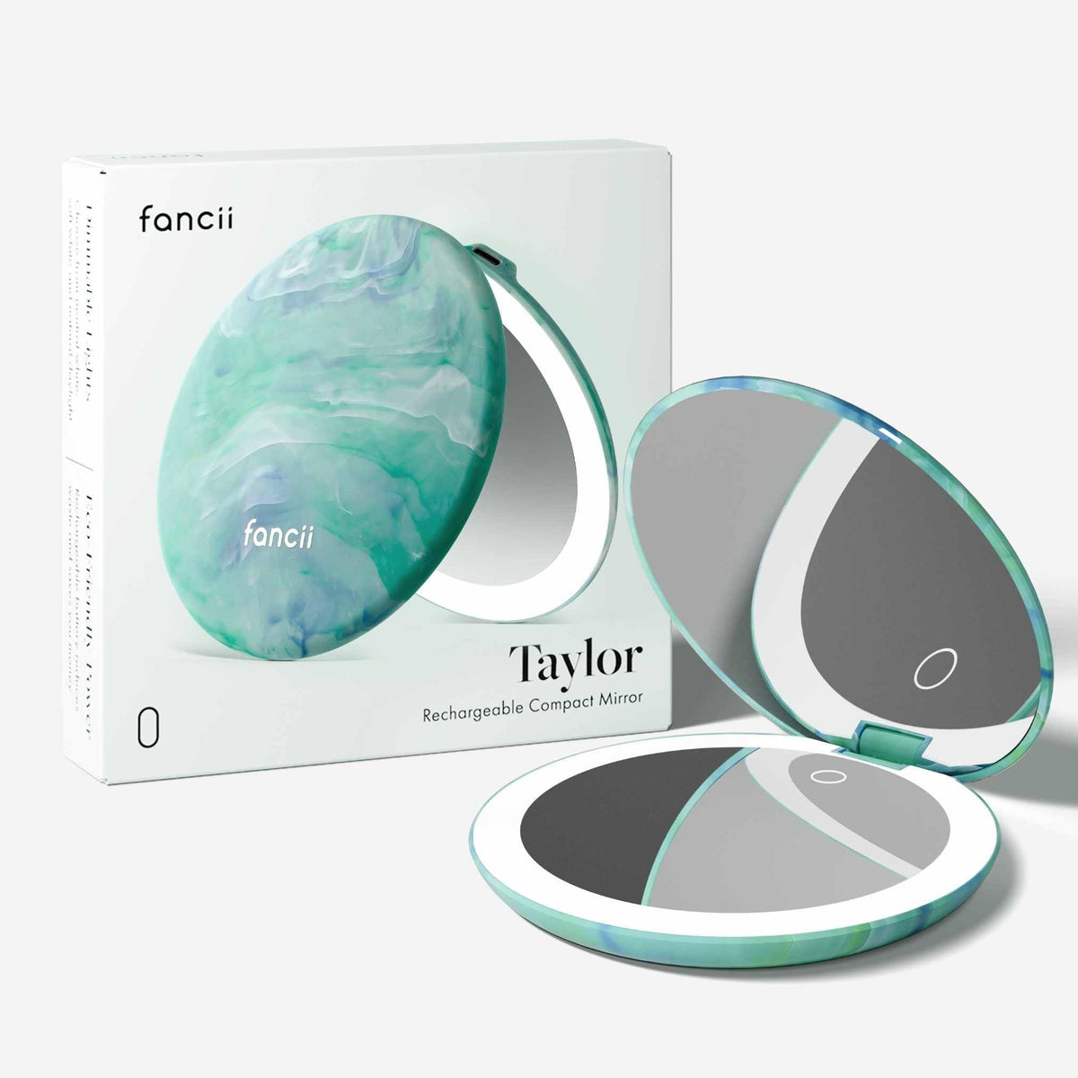 Fancii Taylor compact mirror delivers edge-to-edge clarity on the go.