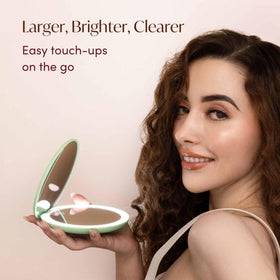 Fancii Taylor mirror with 10x magnification for detailed brow grooming.