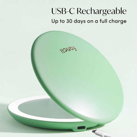 Fancii Taylor compact mirror fits in purse for on-the-go touchups.