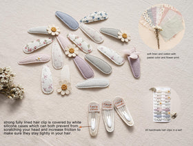 Fancy Clouds butterfly embroidery baby clip for playful daily outfits