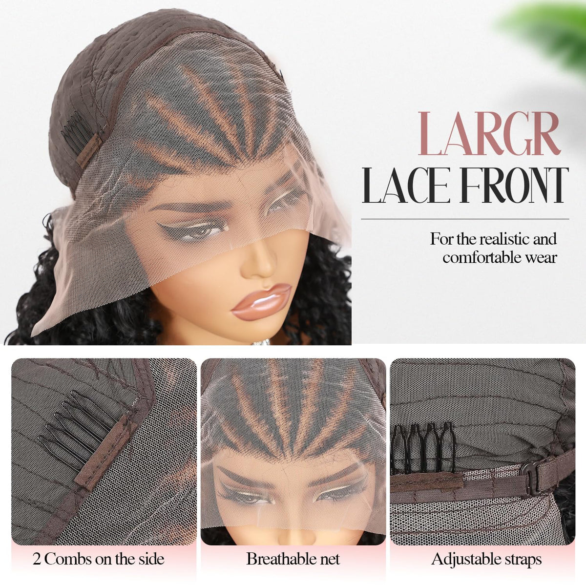 Fancy Hair 13x4 lace frontal with customizable parting options.