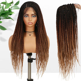 Fancy Hair Braided Wig baby hairs provide soft framing for a polished finish.
