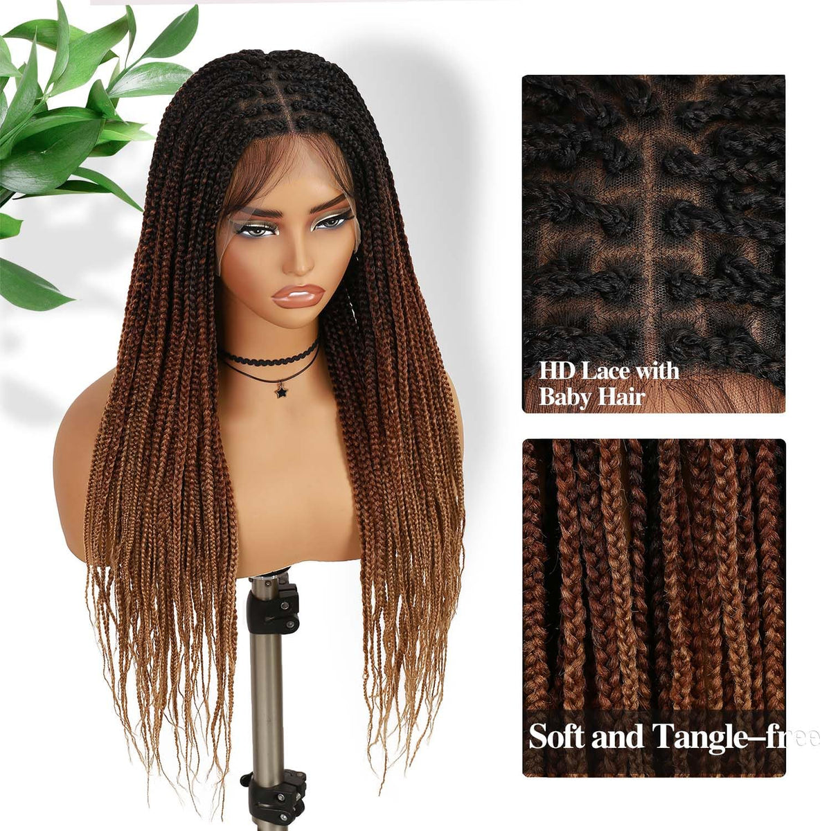 Fancy Hair Braided Wig easy wear ready to wear straight from the box.