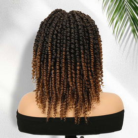 Fancy Hair ombre brown color highlights natural shade transition for a blended finish.