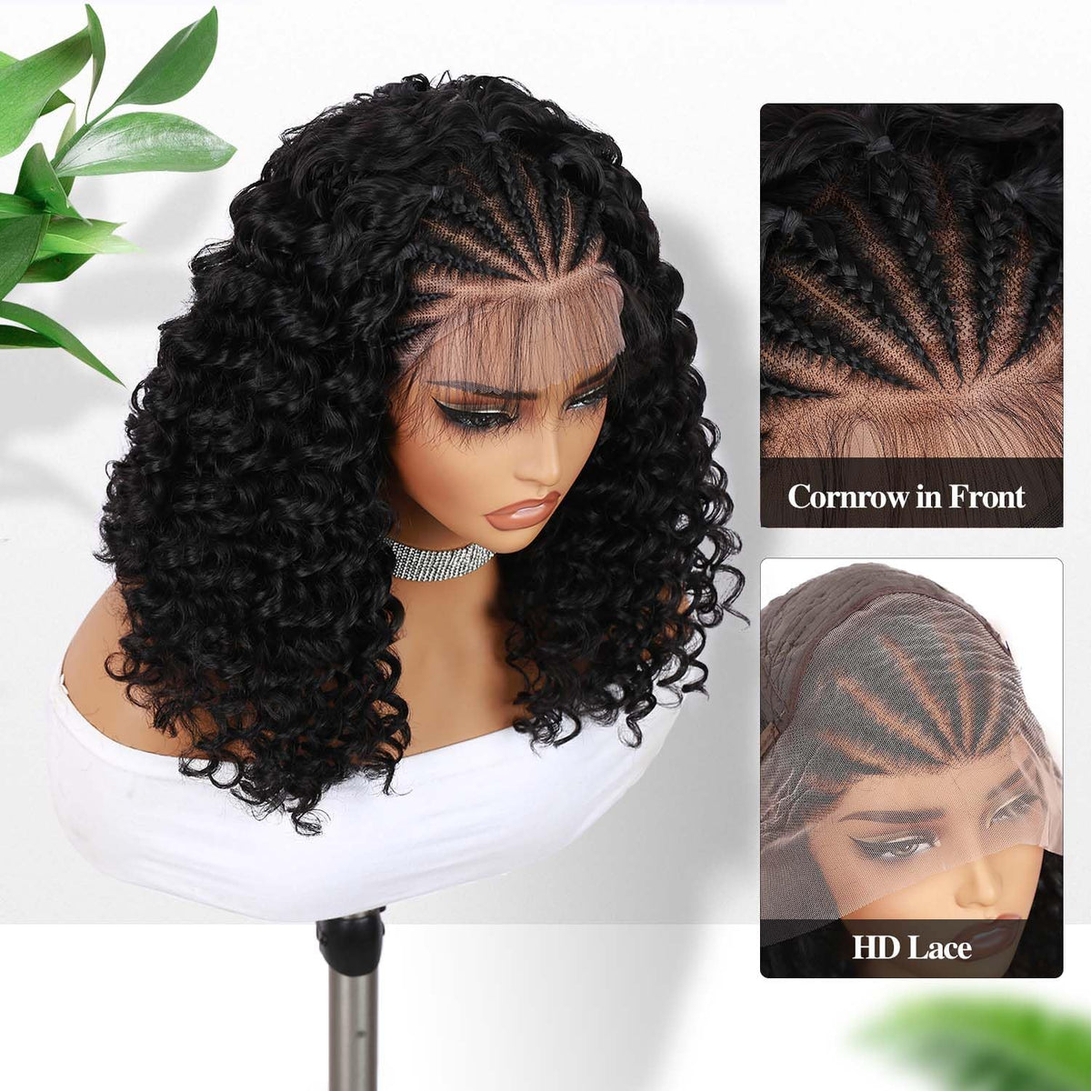 Fancy Hair intricate cornrows with curly hair for an authentic, fashionable look.
