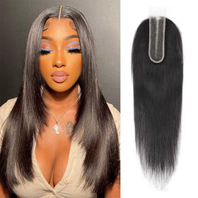 FancyCow 2x6 HD lace closure with middle part blends naturally with the scalp