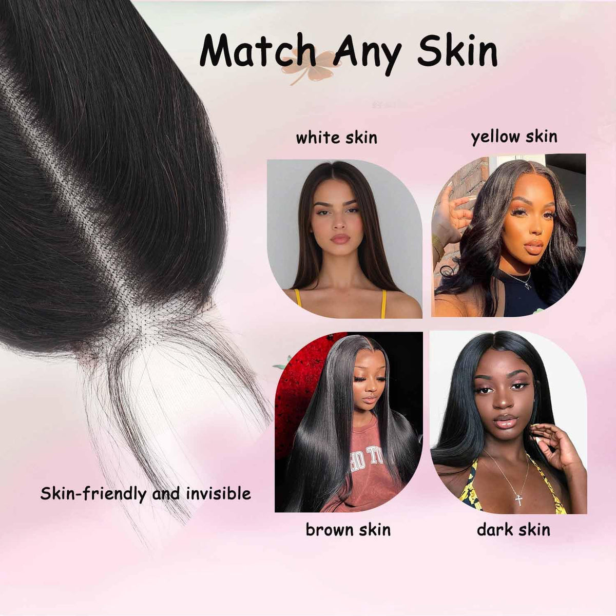 FancyCow Brazilian Remy hair closure in natural black for versatile styling options