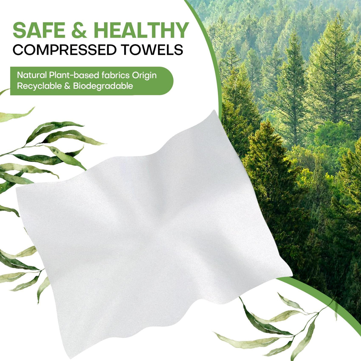 Fancyou biodegradable towels pack, eco-friendly choice for camping and hiking