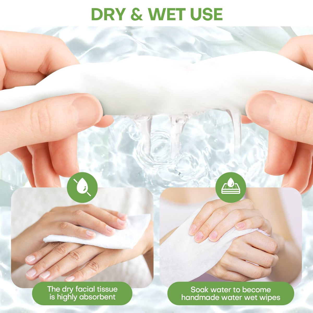 Fancyou water activation expand to 9x7-inch towel instantly
