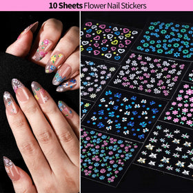 FANDAMEI floral stickers expand manicure ideas with ready-made patterns.