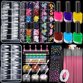 FANDAMEI nail art kit packaging highlights a complete in-home manicure set.