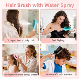 Fangtaiabc Hairbrush Mister combines brush and spray for efficient one-tool styling.