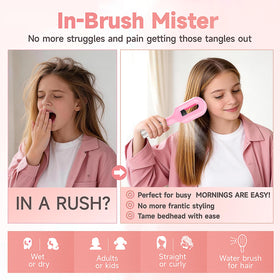Fangtaiabc Hairbrush Mister features a compact design for travel-ready touch-ups.