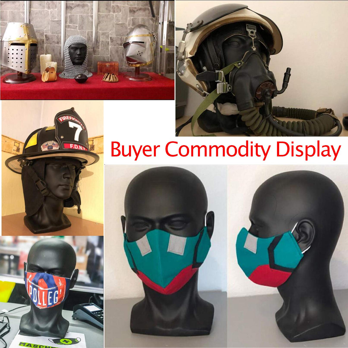 FanLin male mannequin head hat display ideal for retail or home setups.